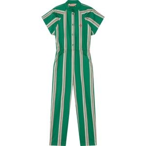 The Animal Observatory green stripes jumpsuit made in Portugal